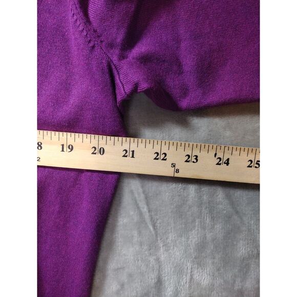 Purple V Neck Stretch Sweater Women 14/16 Lane Bryant - Picture 6 of 8